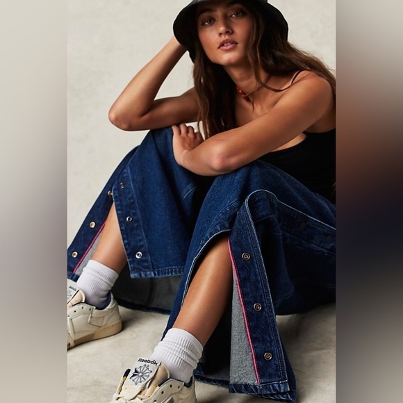 New! FREE PEOPLE / WE THE FREE Time Warp Wide Leg Denim Jeans 👖 Sz 26 - Picture 4 of 5